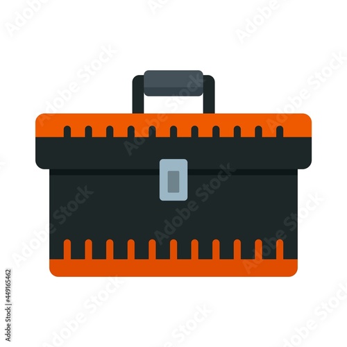 Electrician tool box icon flat isolated vector