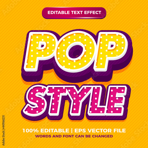 pop style art editable text effect style for old style © agungkreatif