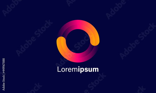 Letter O colorful gradient Logo design. O Letter Design Vector template elements