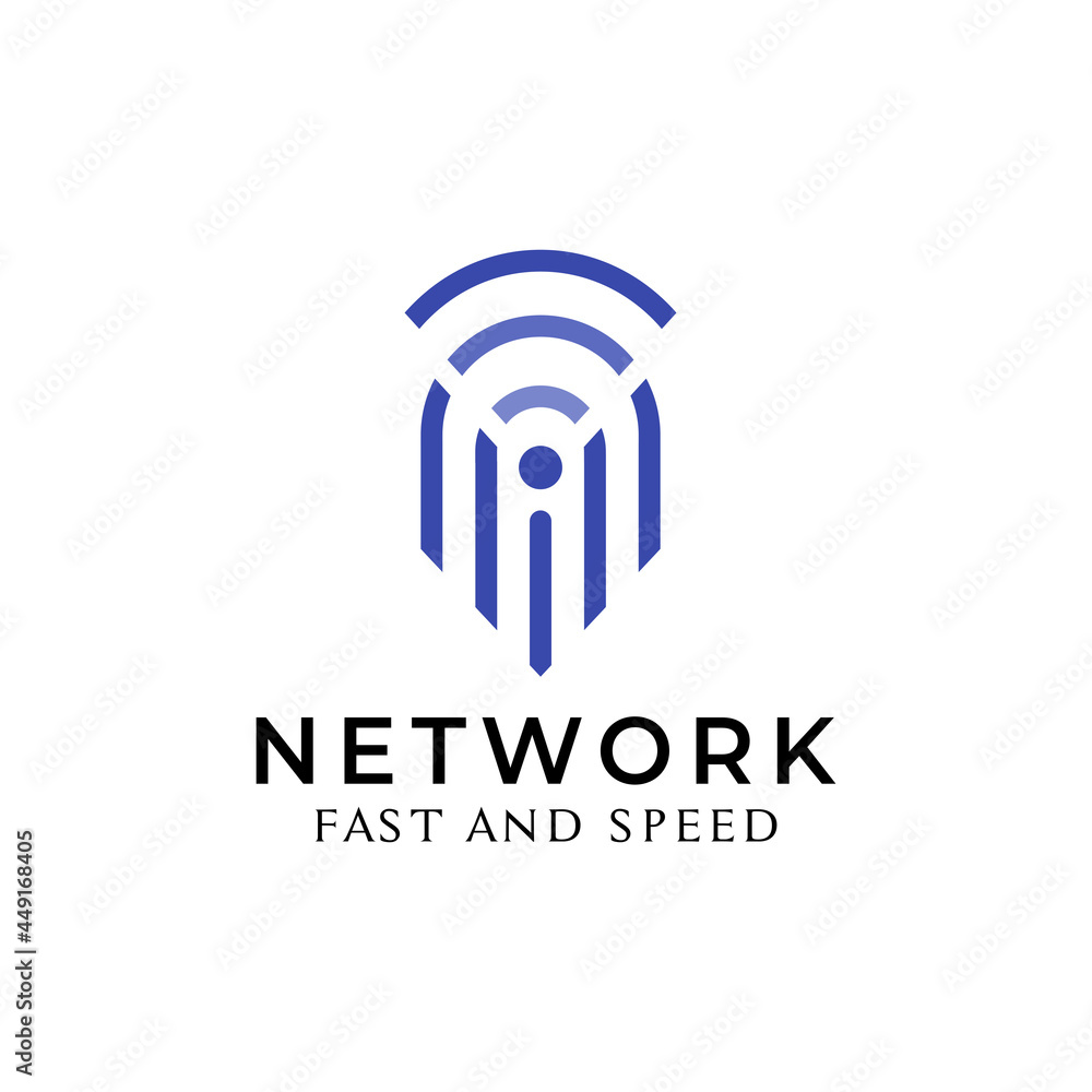 Network Wifi Signal Internet Connection logo template vector illustration design Network Wifi Signal Internet Connection logo template vector illustration design