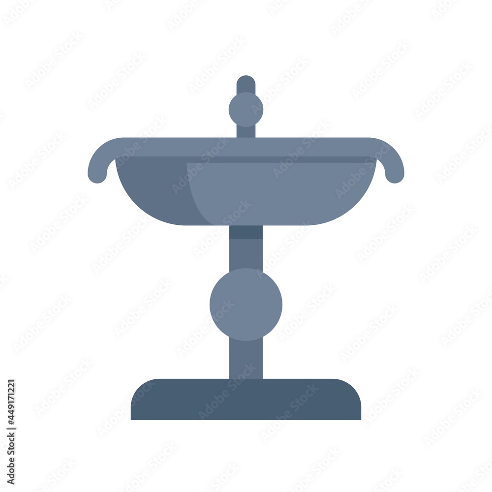 City drinking fountain icon flat isolated vector City drinking fountain icon flat isolated vector
