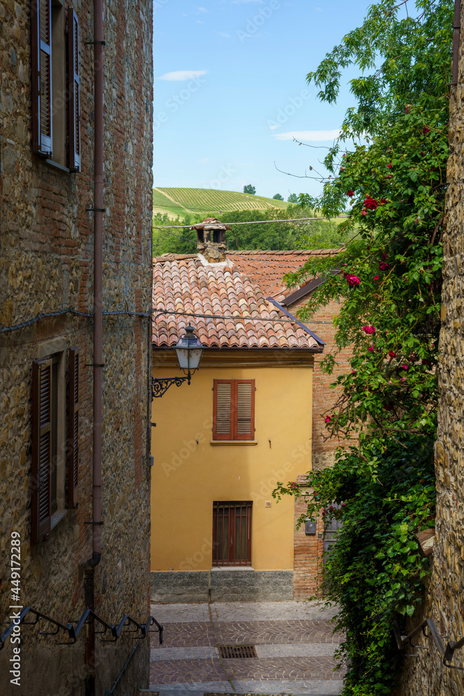 Volpedo, historic town on the Tortona hills, Piedmont, Italy