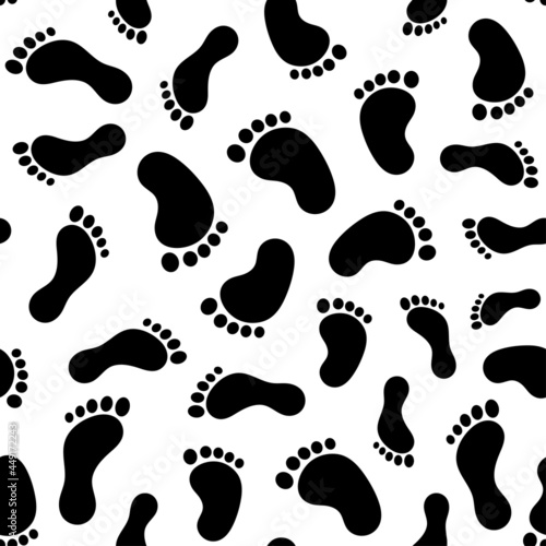 Seamless pattern with footprint. Vector illustration.