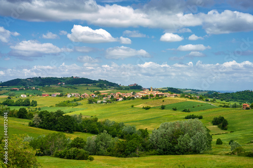 Landscape on the Tortona hills at springtime.