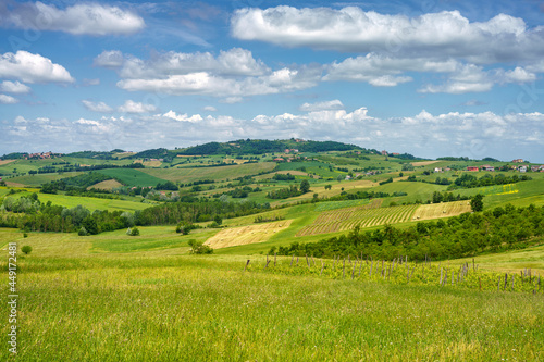 Landscape on the Tortona hills at springtime.