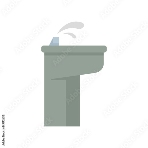 Airport drinking faucet icon flat isolated vector