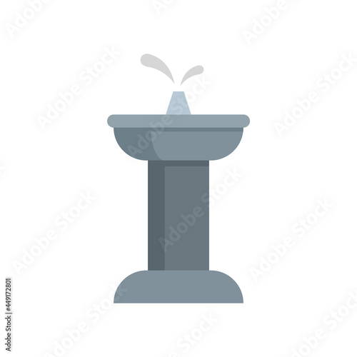 Park drinking fountain icon flat isolated vector