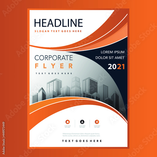 Corporate business annual report cover page design templates