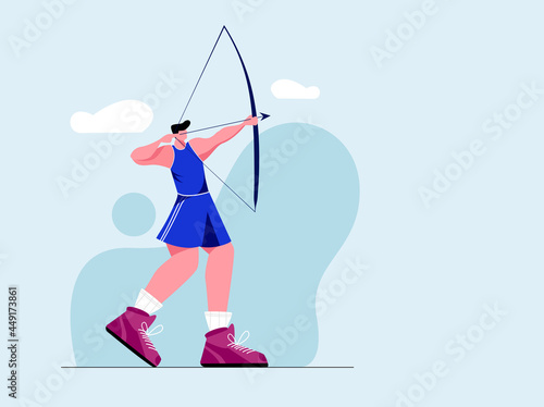 Archery Player Illustration