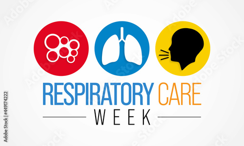 Respiratory care
 week is observed every year in October to raise awareness for improving lung health. Vector illustration