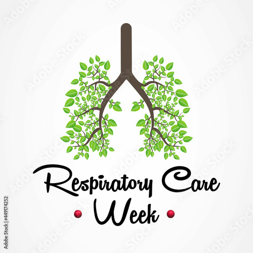 Respiratory care
 week is observed every year in October to raise awareness for improving lung health. Vector illustration