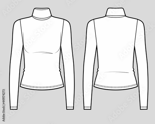 turtleneck slim fit long sleeve t-shirt