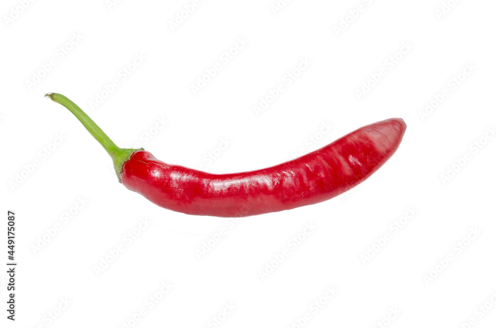 Chili pepper isolated on a white background. Hot pepper Fresh pepper chili