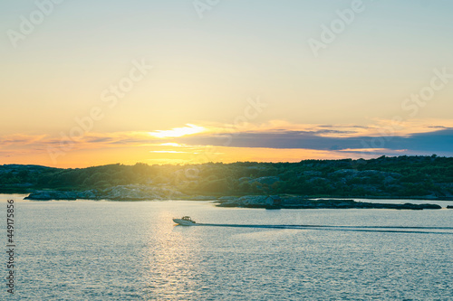 Sunset over the Swedish archipelago