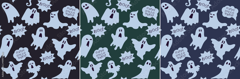 Pattern cartoon Halloween, ghost Pattern cartoon Halloween, ghost