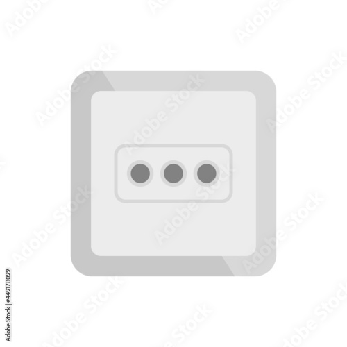 Type L power socket icon flat isolated vector