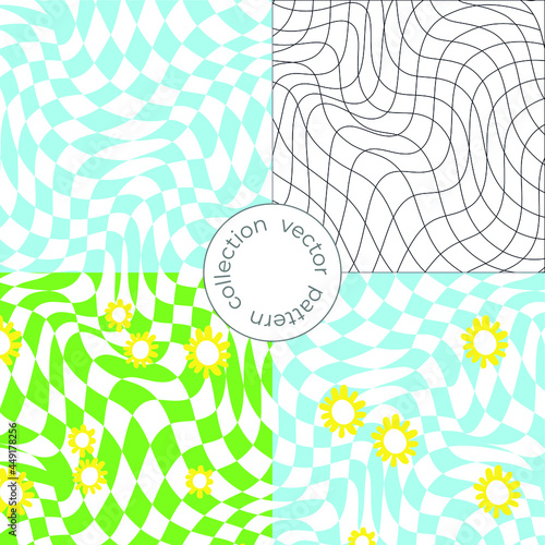 summer mesh pattern with sunflower flowers