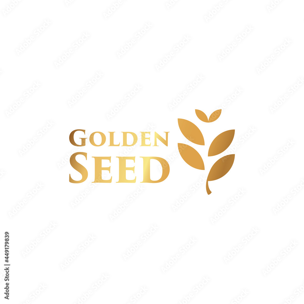 golden grain rice icon shape