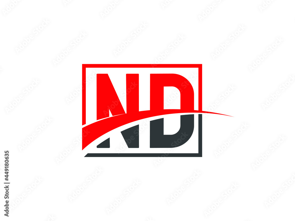 Obraz premium N D, ND Letter Logo Design