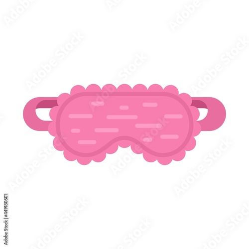 Night sleeping mask icon flat isolated vector