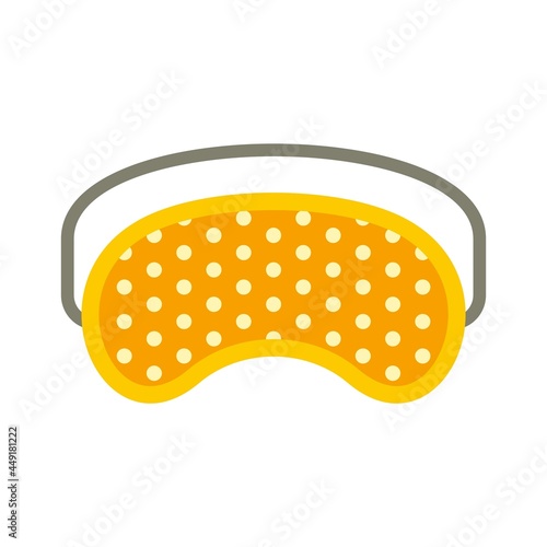 Insomnia sleeping mask icon flat isolated vector