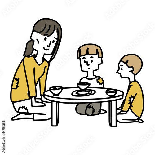 貧しい家庭の食卓