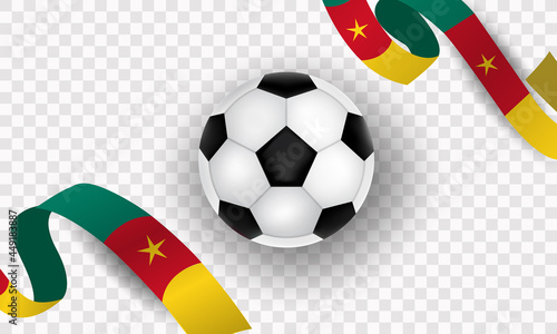 Soccer ball. Bright sports banner in yellow and green. Vector