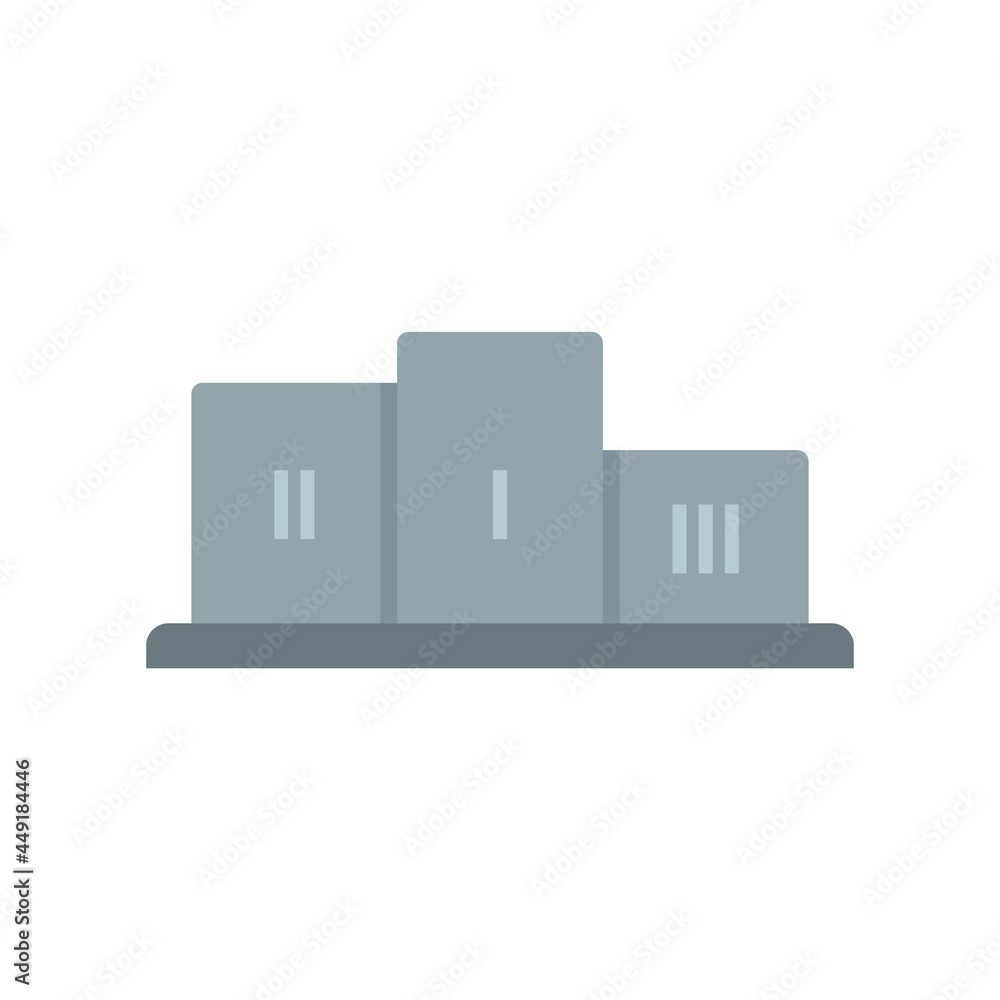 Gamification podium icon flat isolated vector Gamification podium icon flat isolated vector