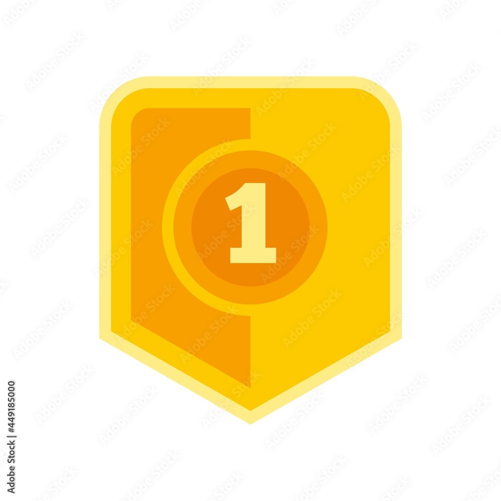 First place video game icon flat isolated vector First place video game icon flat isolated vector