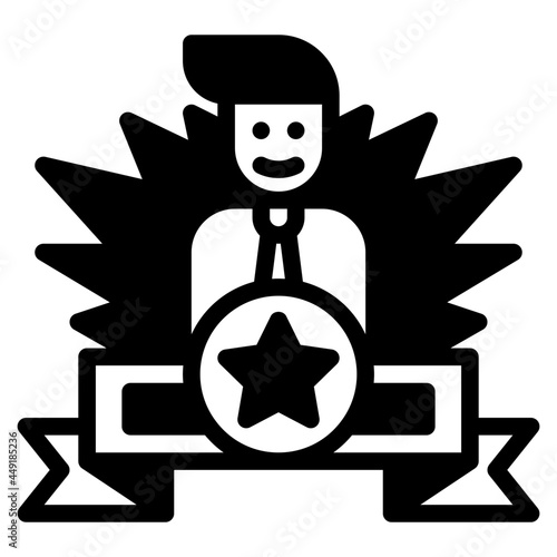 outstanding glyph icon