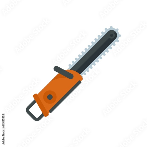 Building chainsaw icon flat isolated vector
