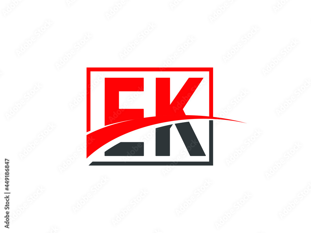 E K, EK Letter Logo Design E K, EK Letter Logo Design