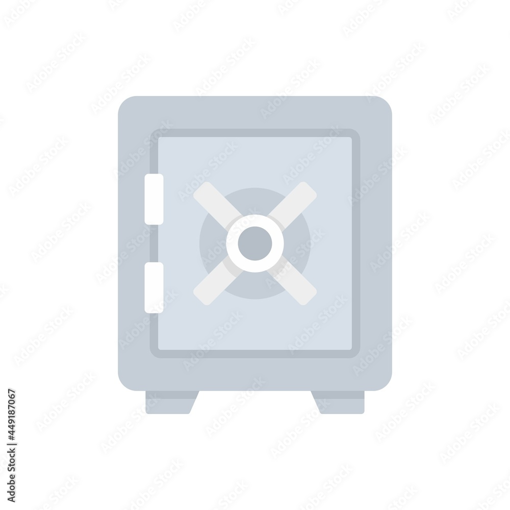 Police safe icon flat isolated vector