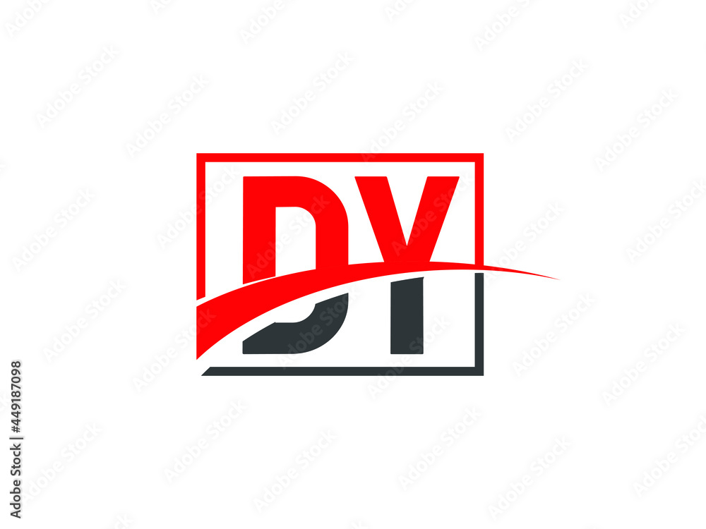 Obraz premium D Y, DY Letter Logo Design