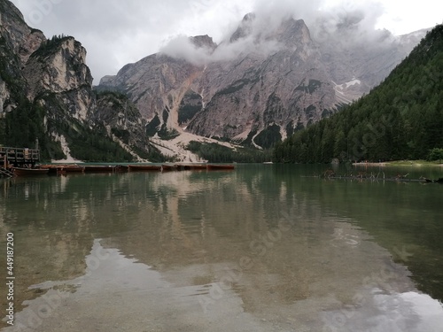 Trekking in Tre Cime in the Dolomites Mountains in Northern Italy