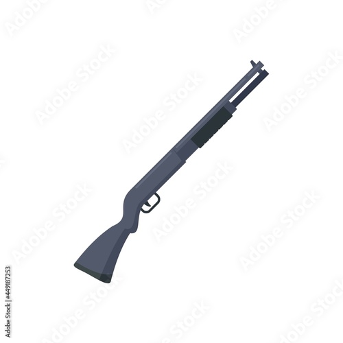 Police shotgun icon flat isolated vector