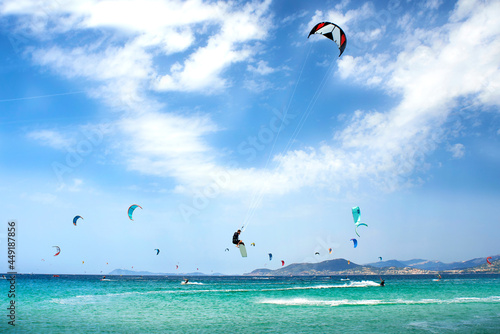 kitesurf in almanarre hyeres france mediteranean beach photo