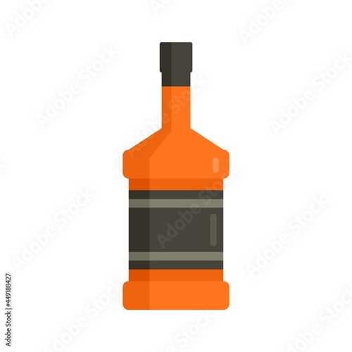 Duty free whisky bottle icon flat isolated vector