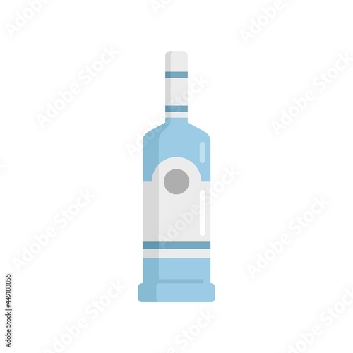 Duty free vodka bottle icon flat isolated vector