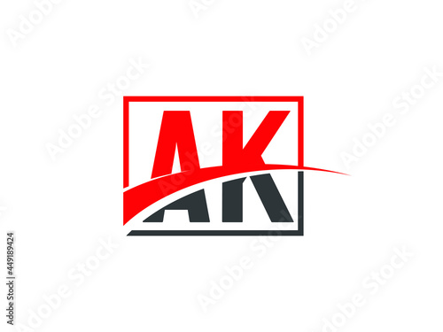 A K, AK Letter Logo Design