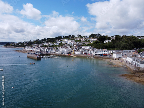 st mawes harbour cornwall England uk drone aerial  photo