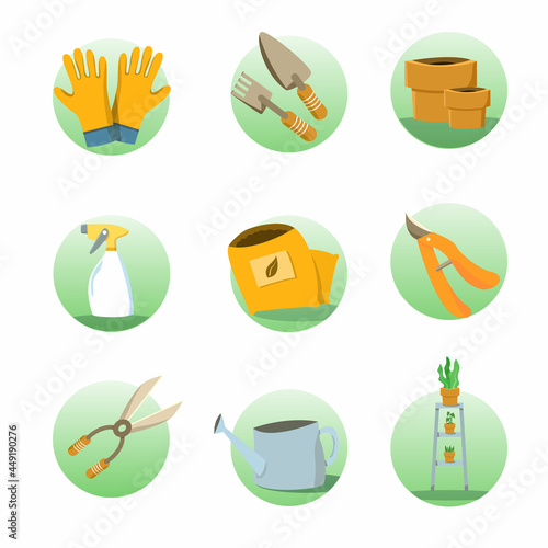 icon set gardening