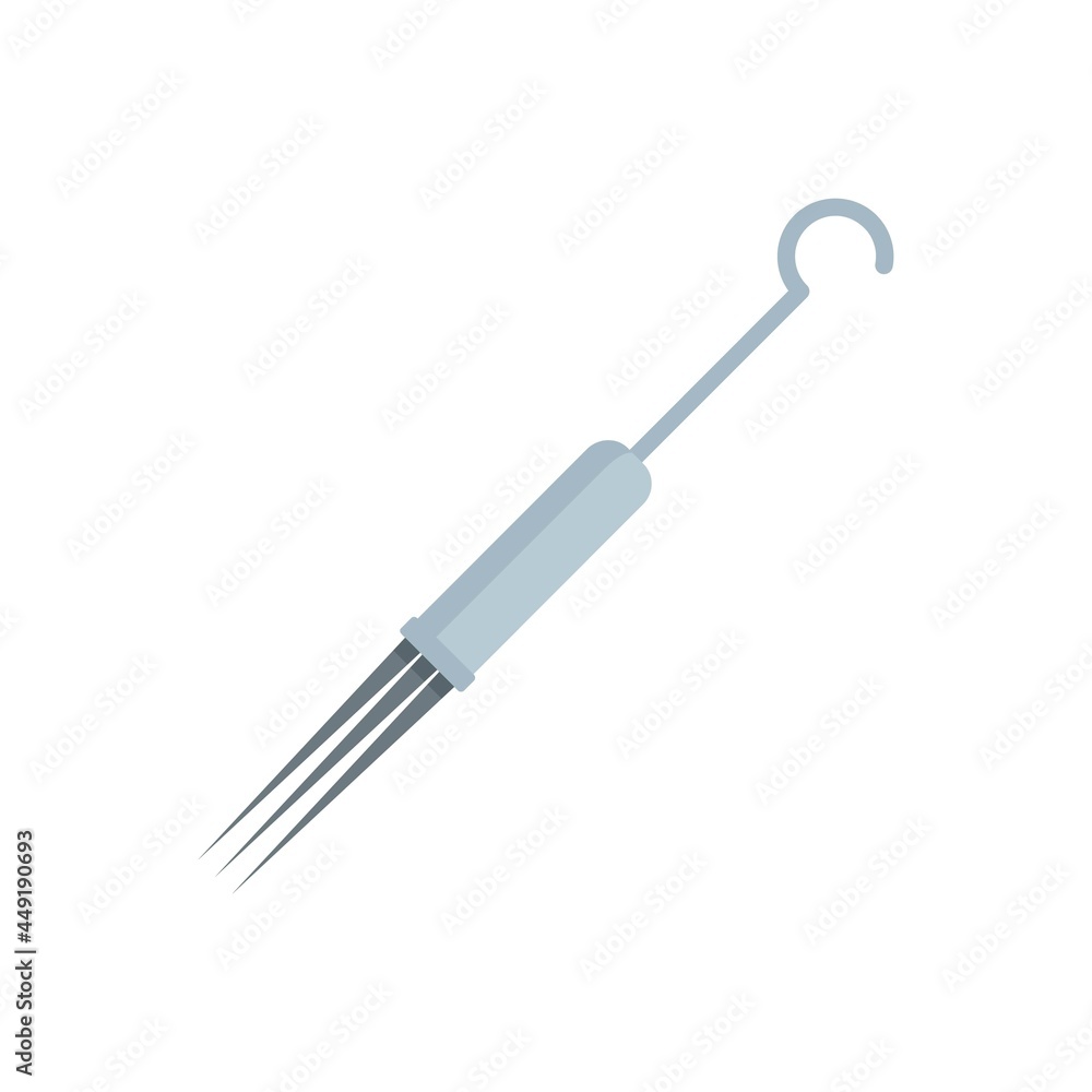 Tattoo needle set icon flat isolated vector Tattoo needle set icon flat isolated vector