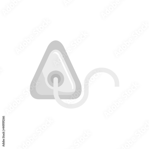 Clinic anesthesia mask icon flat isolated vector
