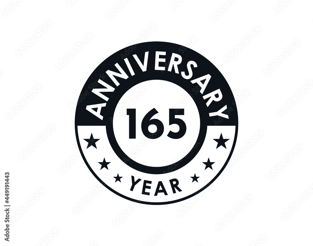 165 years anniversary badge vector design 165 years anniversary badge vector design