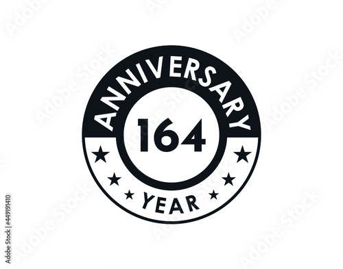 164 years anniversary badge vector design