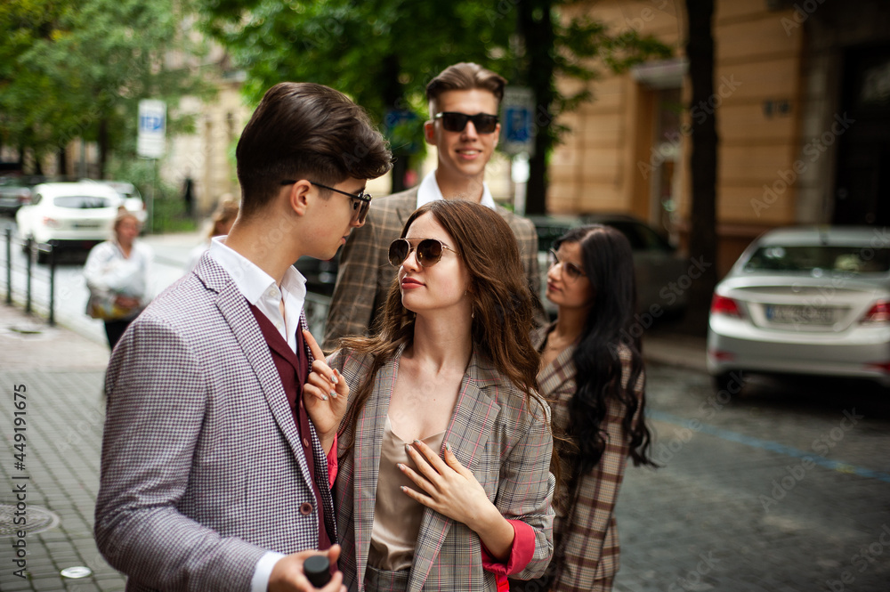 Young confident groupe of people comunicate to each other Young confident groupe of people comunicate to each other