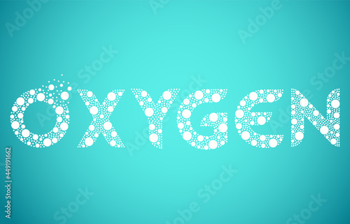 Oxygen O2 bubble logo design. Oxygen icon vector illustration.