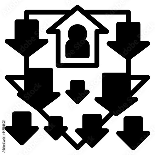 disruption glyph icon
