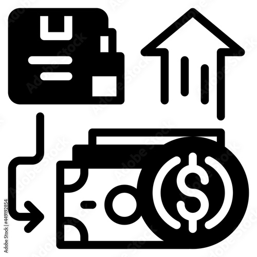 monetization glyph icon